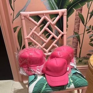 10 set  Pink Baseball Cap set of 10 trucker hats